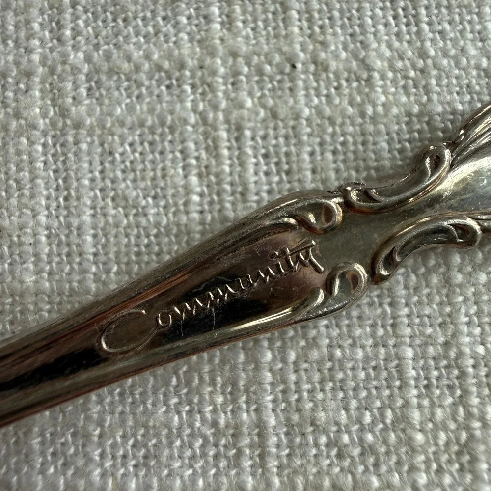 Oneida Community Silver Plate Teaspoons Set of 2 Vintage 1936 Pattern
